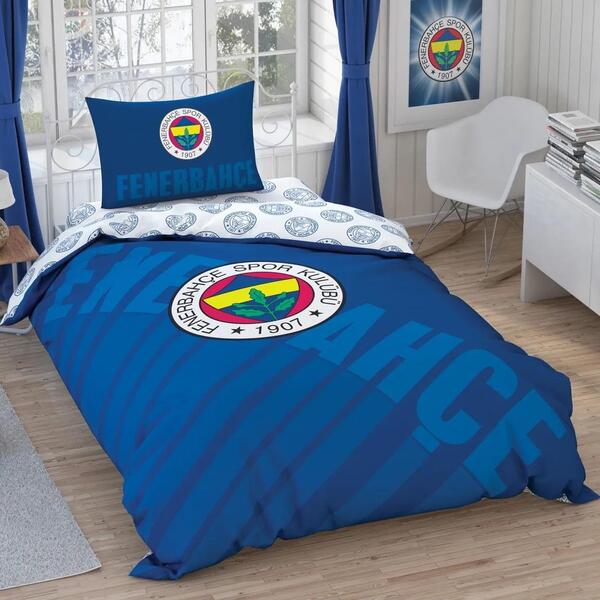 Taç Nevresim Takımı Tek Kişilik Disney Fenerbahçe Lacivert Logo