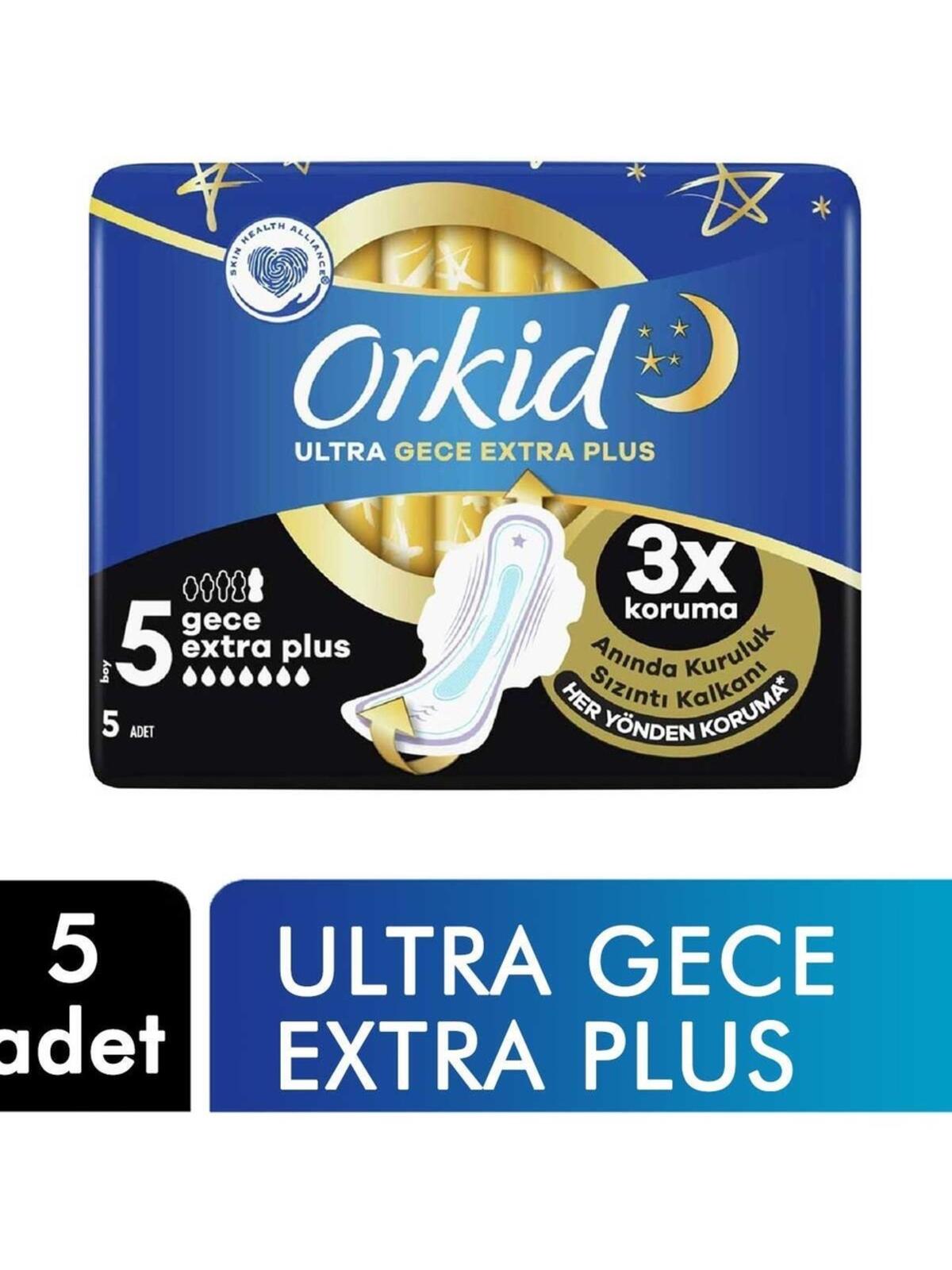 Orkid Hijyenik Ped Ultra Platinum Gece Extra 5Li