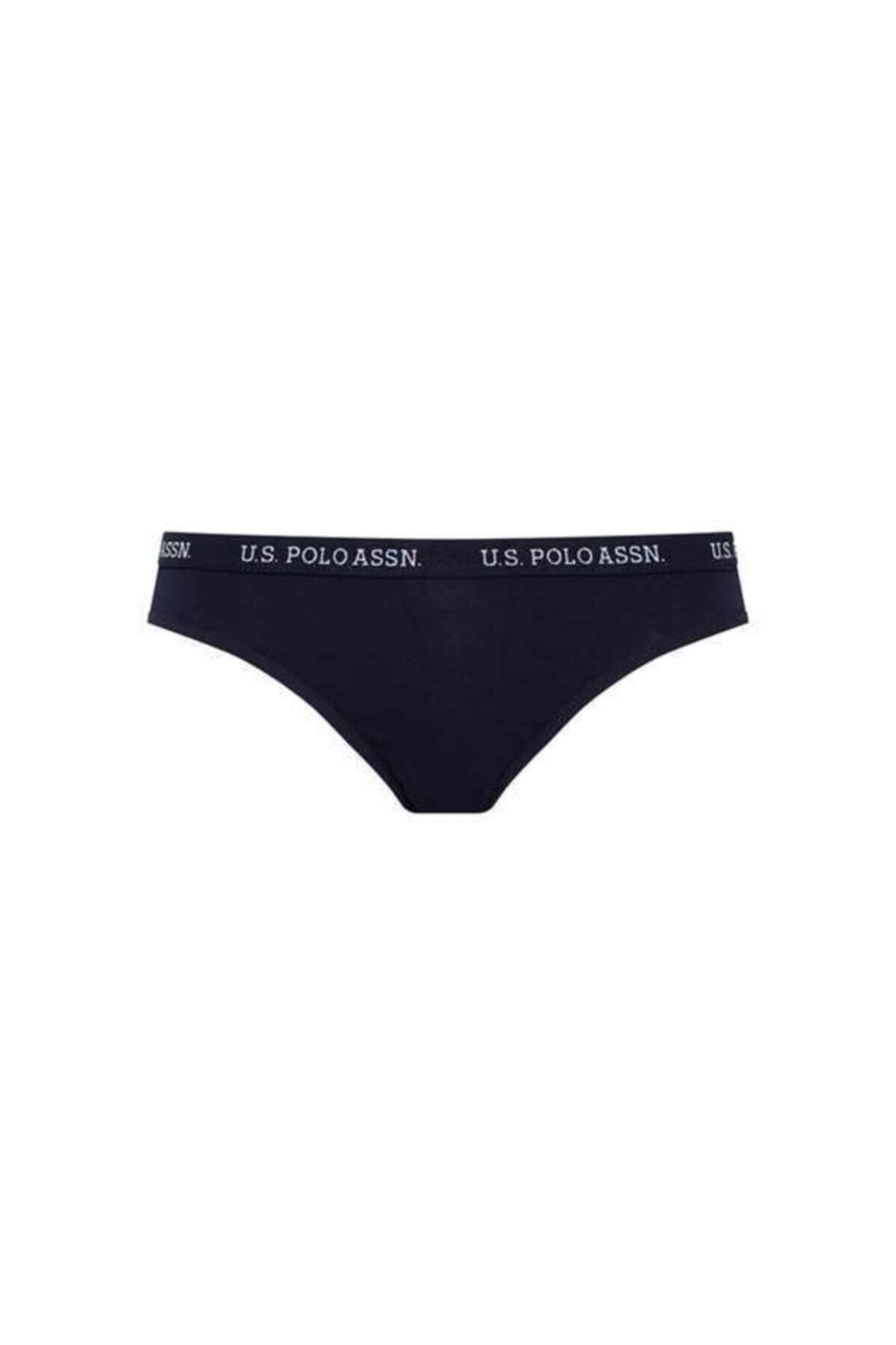 U.S Polo Assn. Kadın Slip 3Lü 66119 Baskılı Lacivert
