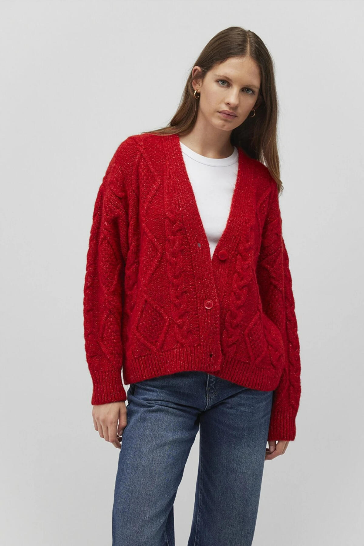 Mavi Hırka M1710587-84182 Kırmızı
