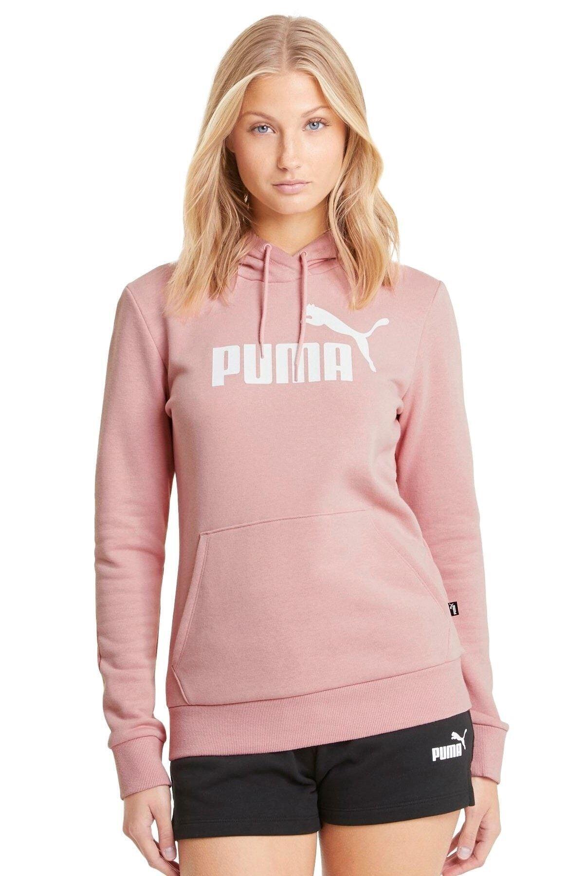 Puma Hoodie Ess Logo Tr 586791_80 Gül Kurusu