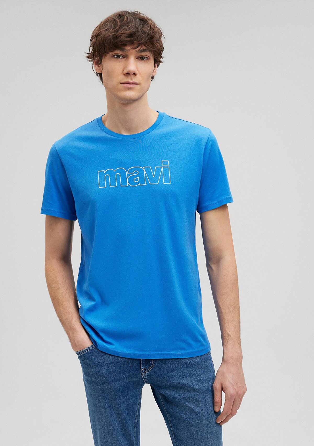 Mavi Tişört M065781-81347 Gök Mavi L