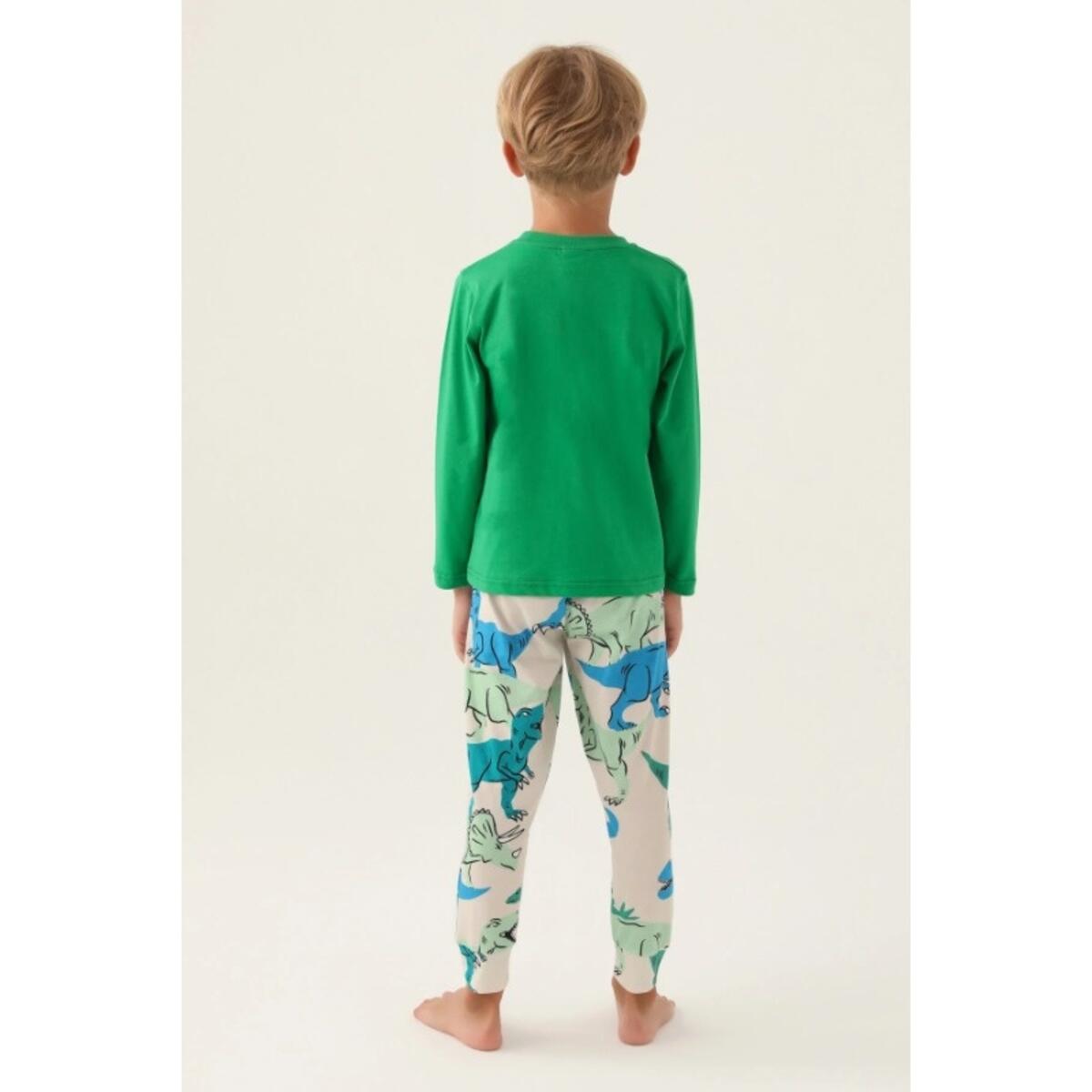 Rolypoly Pijama Takım Erkek Çocuk RP3363-2 Elma Yeşili