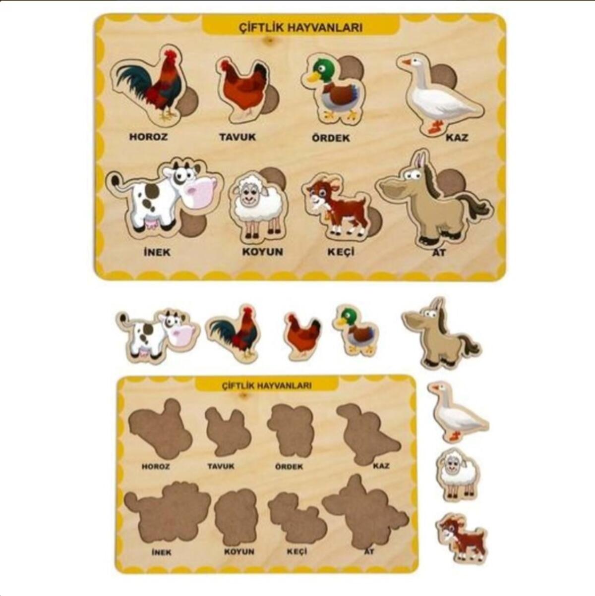 Ca Games Bul-Tak Ahşap Çiftlik Hayvanları CAAHS-3211