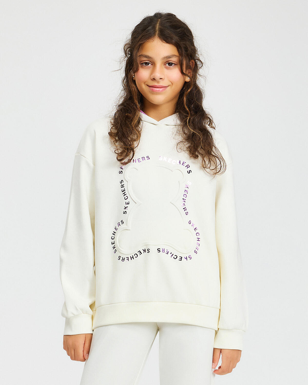 Skechers G 2Xı-Lock Loose Fit Sweatshirt Sk242035-102 Kırık Beyaz