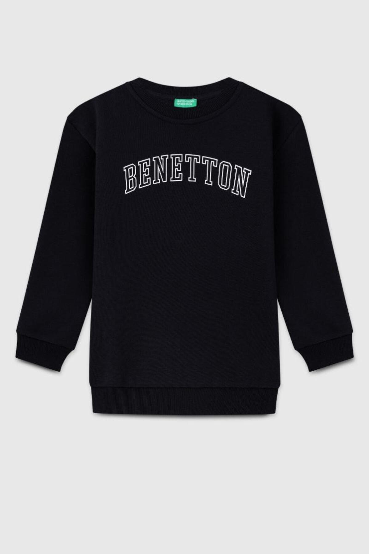 Benetton Sweatsshirt Erkek Çocuk BNT-B23342 26065 Siyah