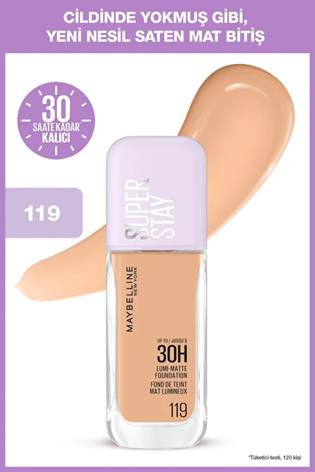 Maybelline Fondöten Lumi Matte No:119