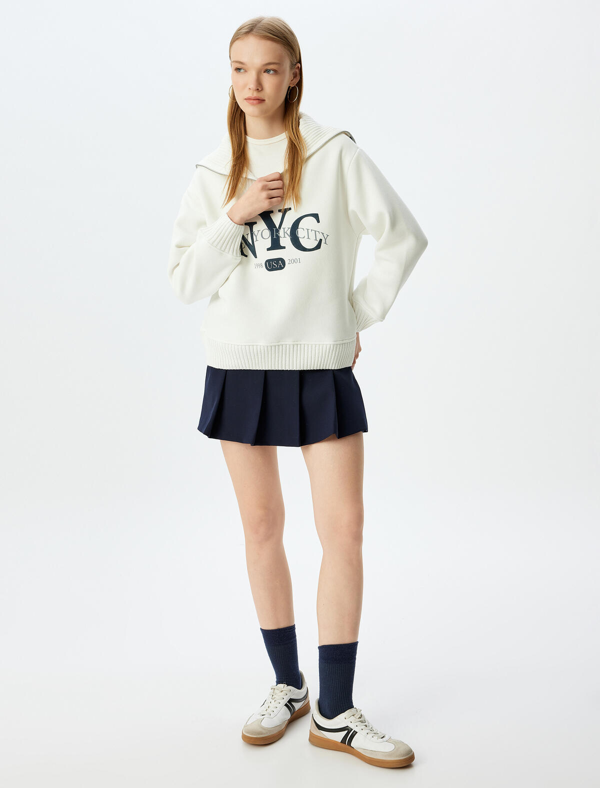 Koton Sweatshirt 5WAL10194IK Ekru