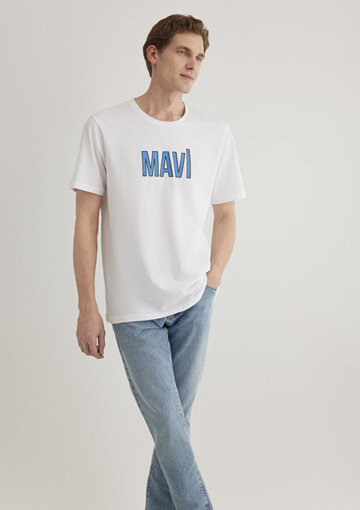 Mavi Tişört M066842-620 Beyaz