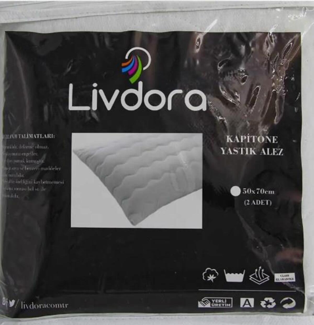 Livdora Yastık Alezi 50*70 Kapitone Sıvı Geçirmez