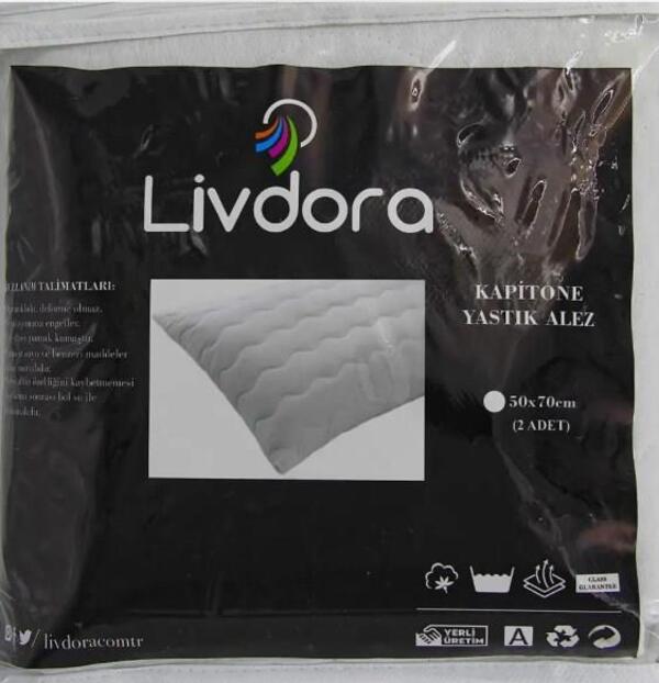 Livdora Yastık Alezi 50*70 Kapitone Sıvı Geçirmez