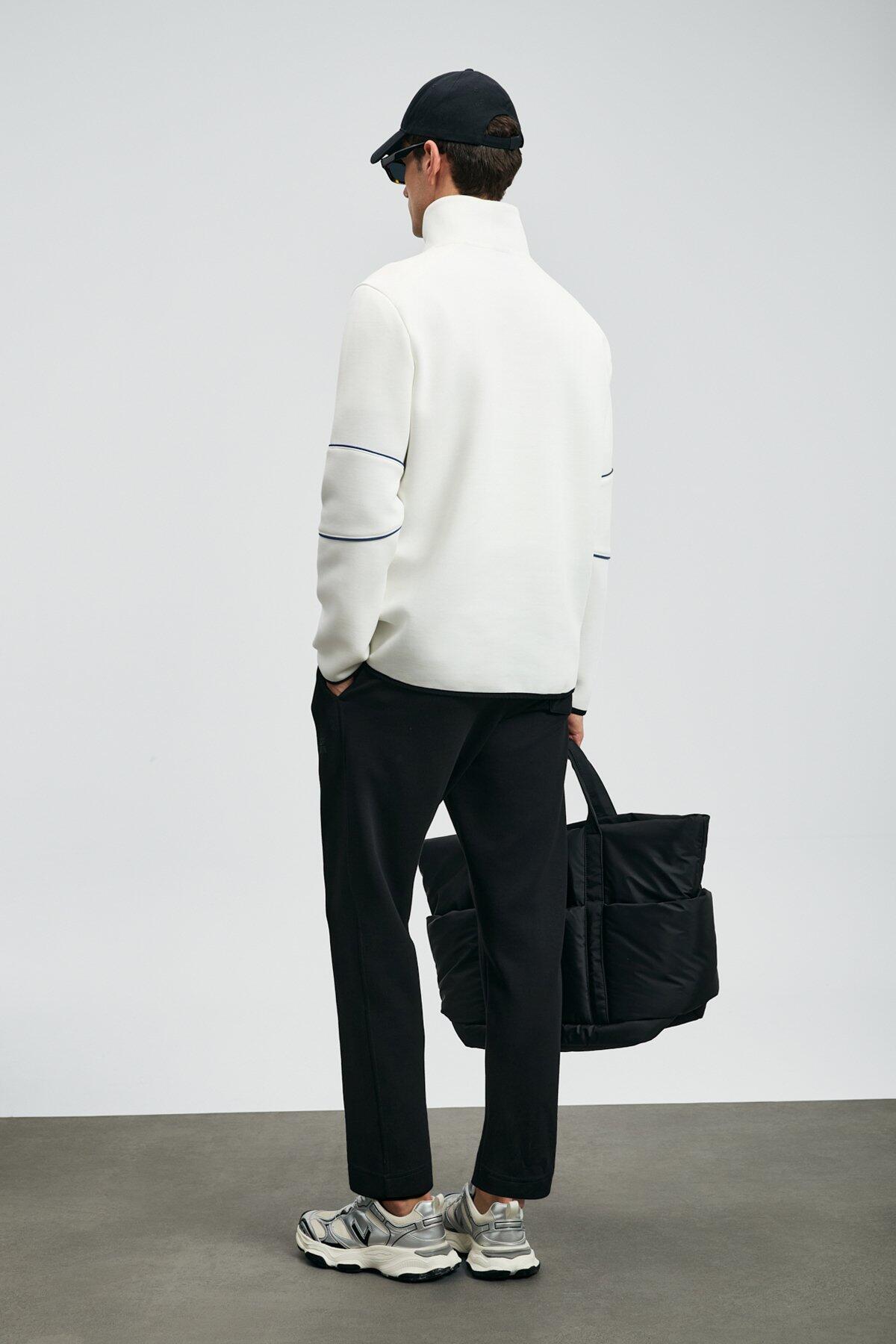 Lufıan Erkek Sweatshirt Art 112030191 Kırık Beyaz