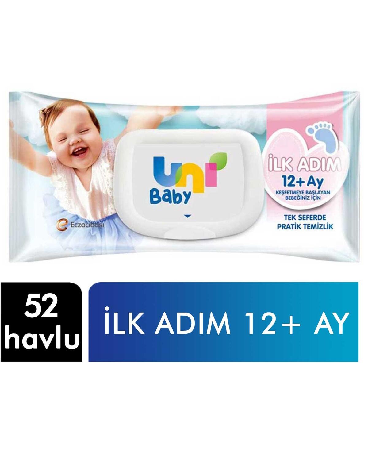 Uni Baby Islak Havlu İlk Adım 52Li