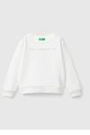 Benetton Sweatshirt Kız Bebek 3J70G10F8 Beyaz