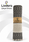 Livdora Çekyat Örtüsü 170*210 Petek Kahve-Bej (Dy)