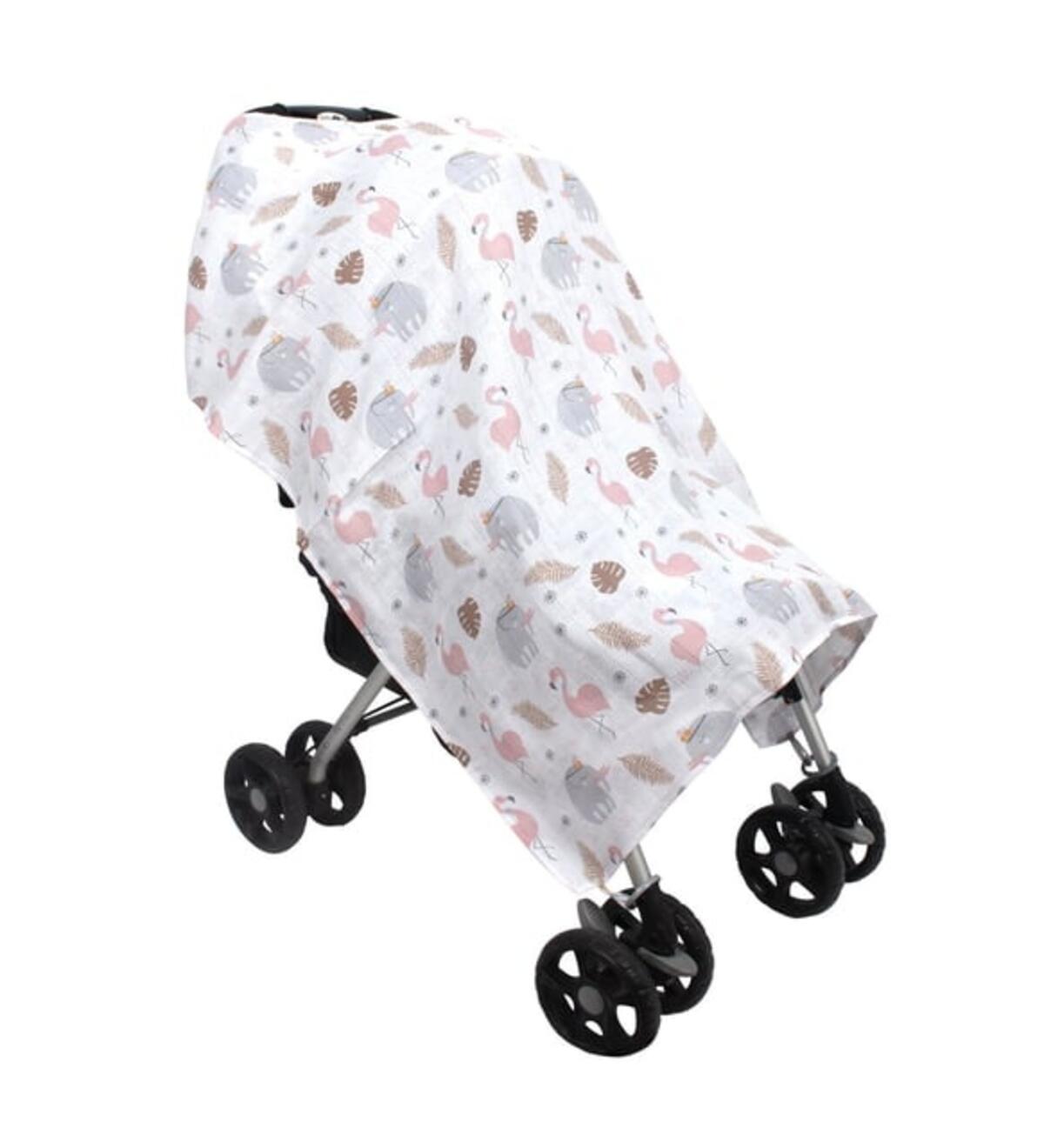 Sevi Bebek Arabası Örtüsü Müslin 42-106 Flamingo