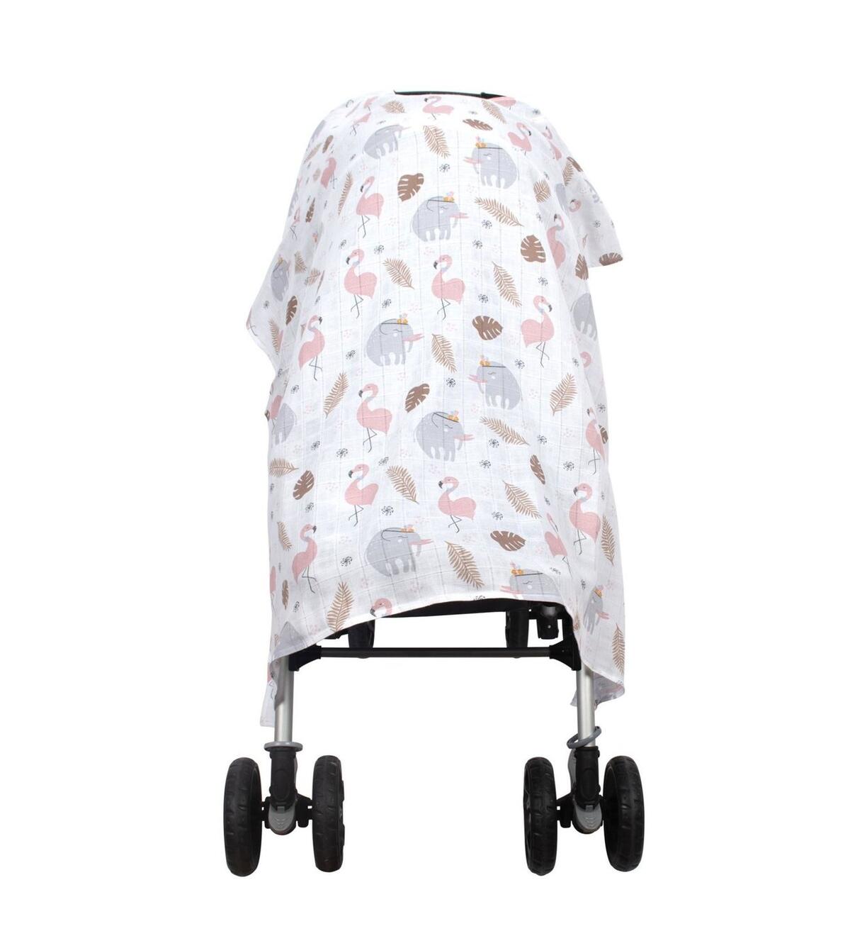 Sevi Bebek Arabası Örtüsü Müslin 42-106 Flamingo