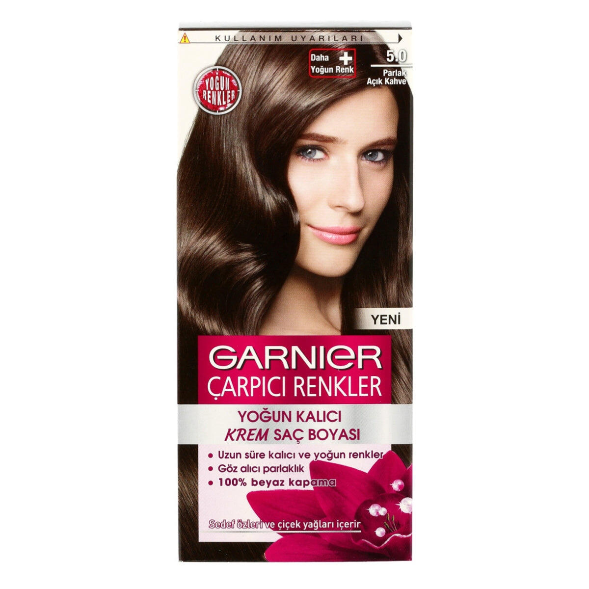 Garnier Saç Boyası Çarpıcı Renkler No:5.0 Açık Kahve