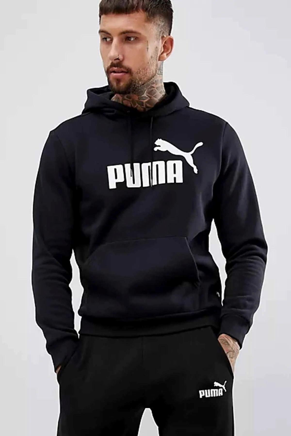 Puma Hoodie Ess Big Logo Tr 586688_01 Siyah
