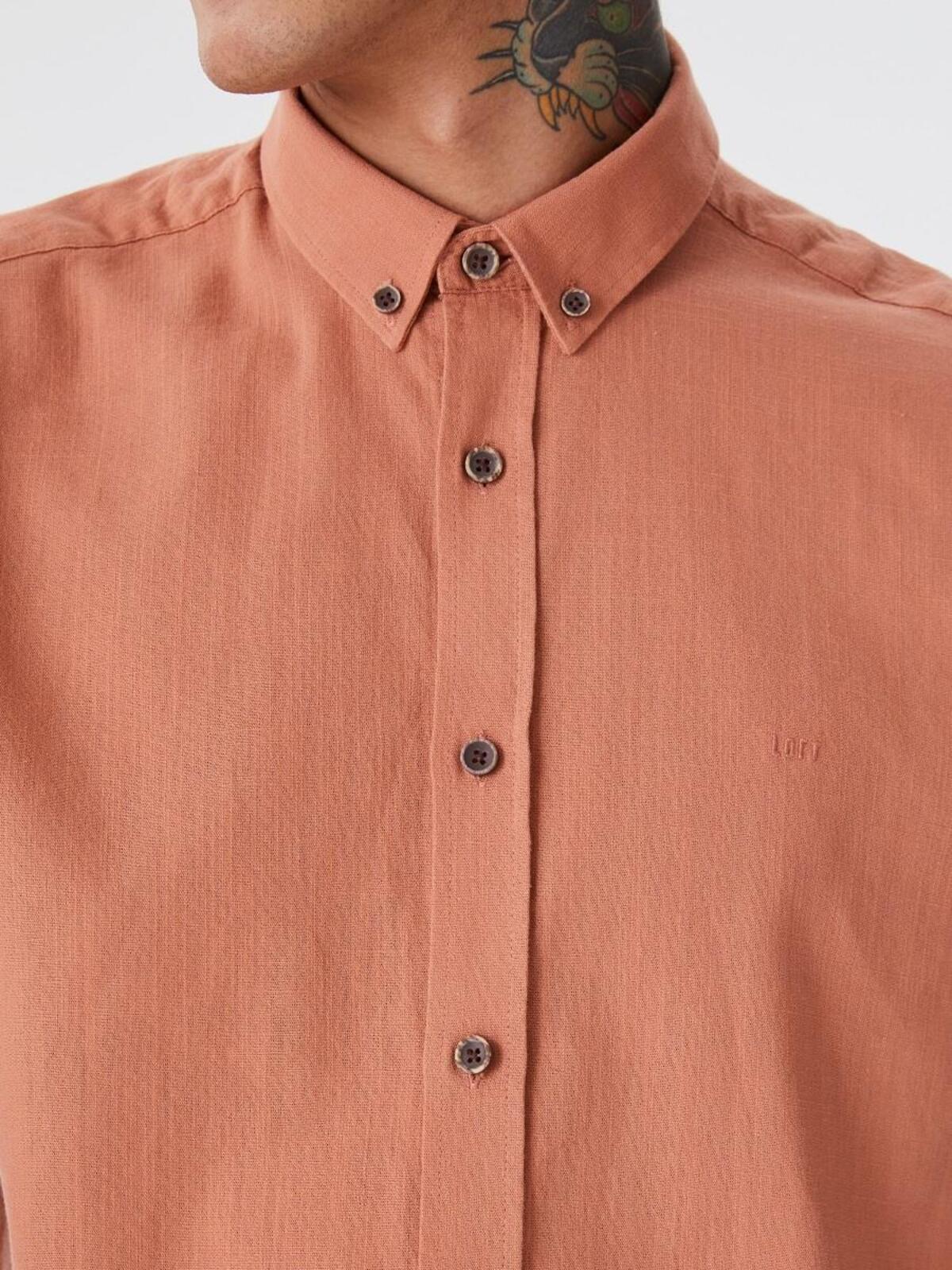 Loft Gömlek U.Kol 2027896 Koyu Camel