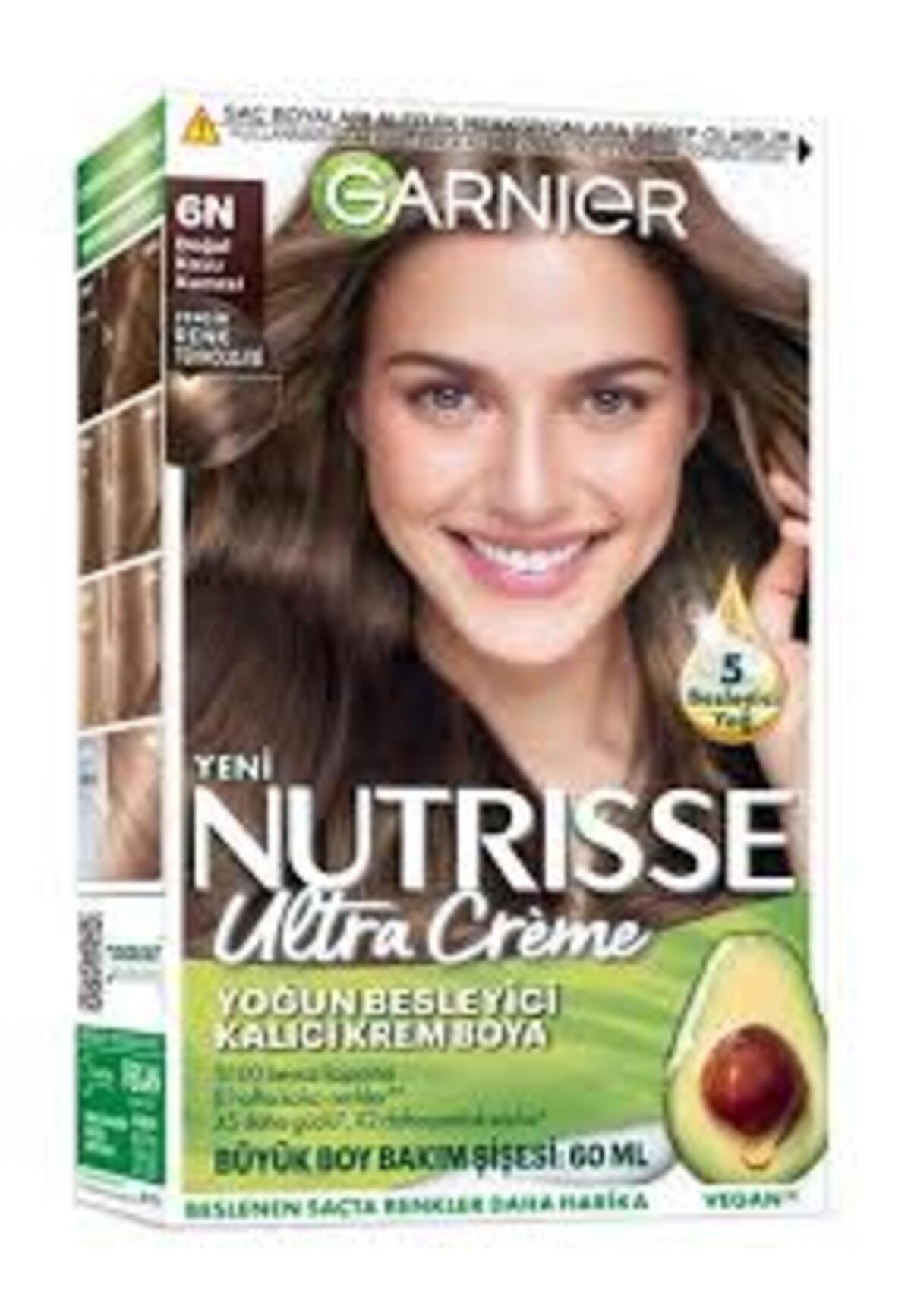 Garnier Saç Boyası Nutrisse Ultra Creme No:6N Doğal K.Kumral