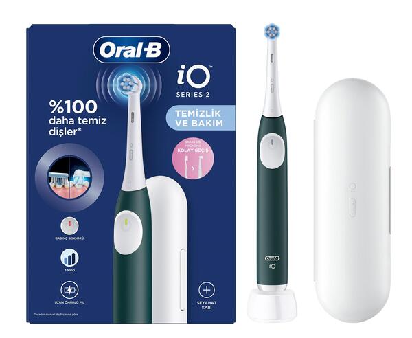 Oral-B Şarjlı Diş Fırçası İo 2 Yeşil+ Seyahat Kabı