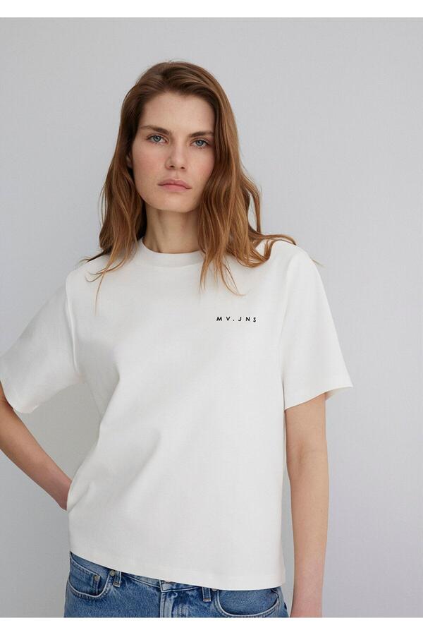 Mavi Kadın Tişört M1613148-80194 Ekru