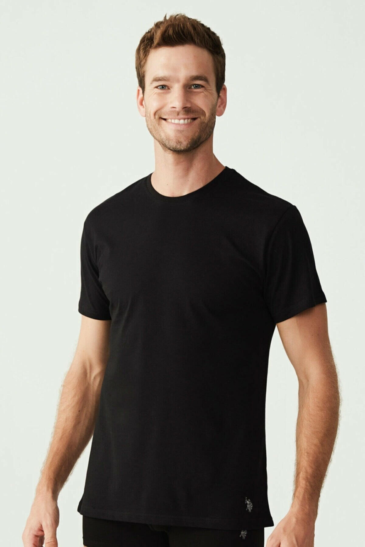 U.S Polo Assn. Erkek Tişört 2Li 80197 Siyah