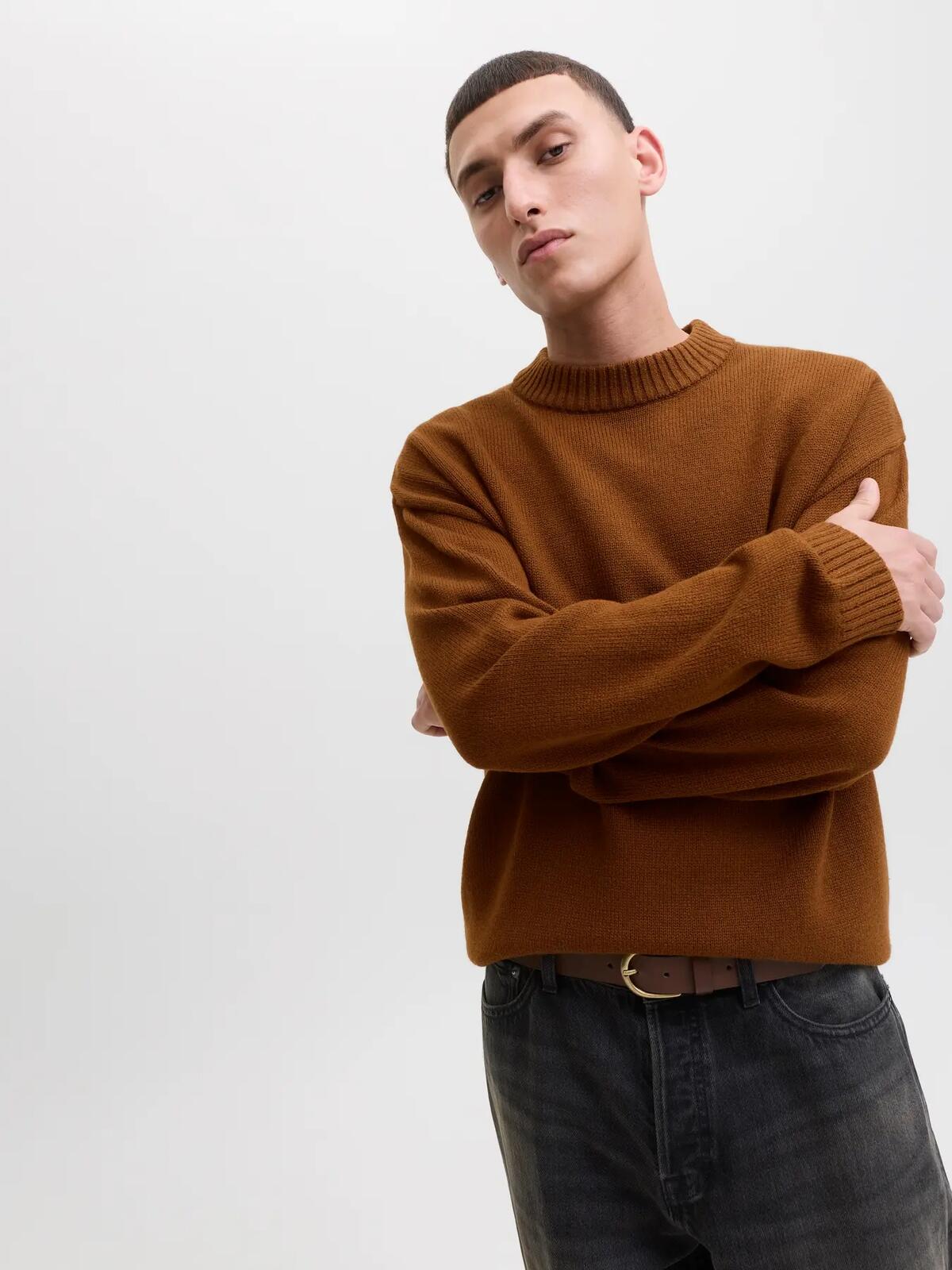 Jack&Jones Kazak 12278942 Açık Kahve