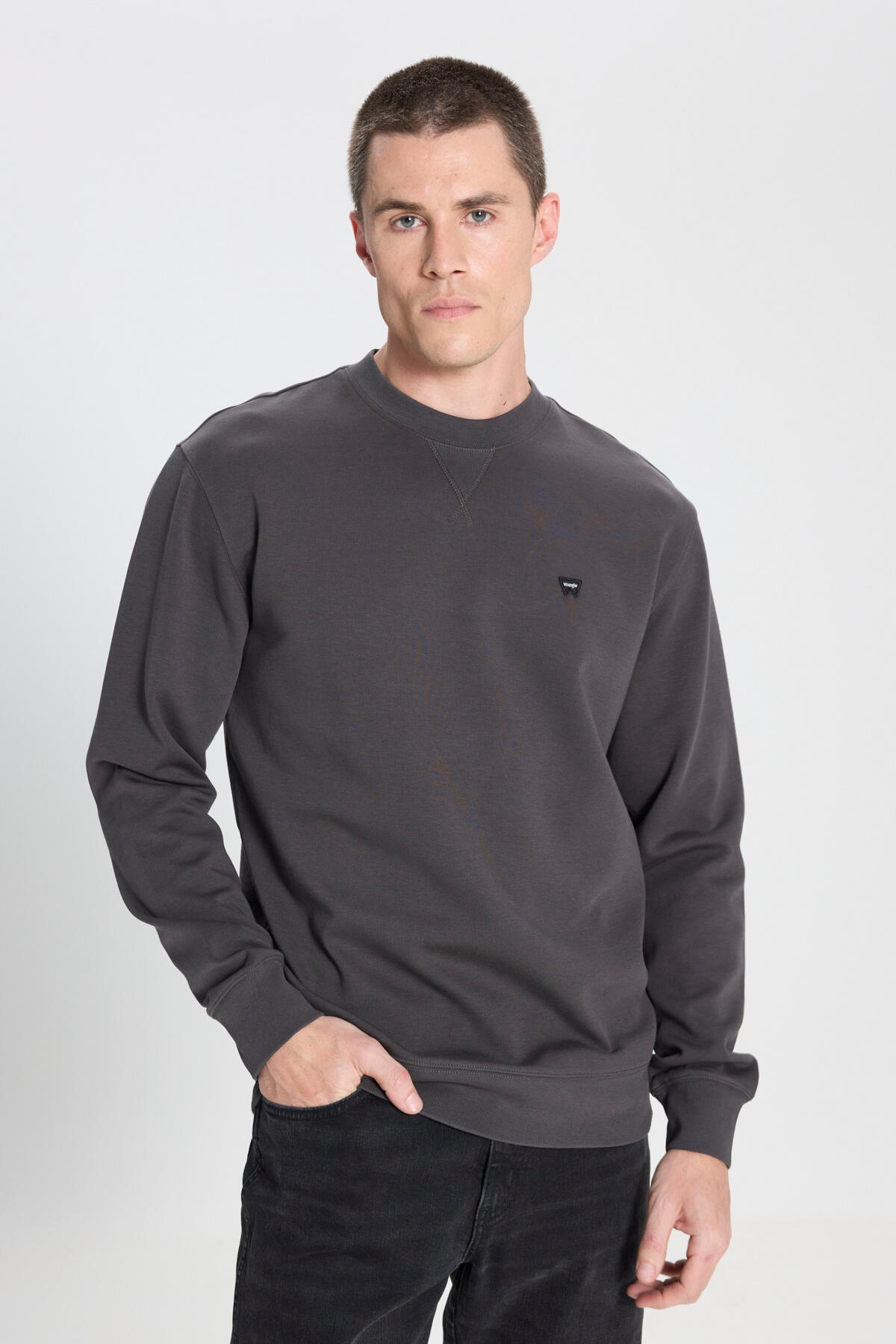 Wrangler Sweatshirt W24272633W Soluk Siyah