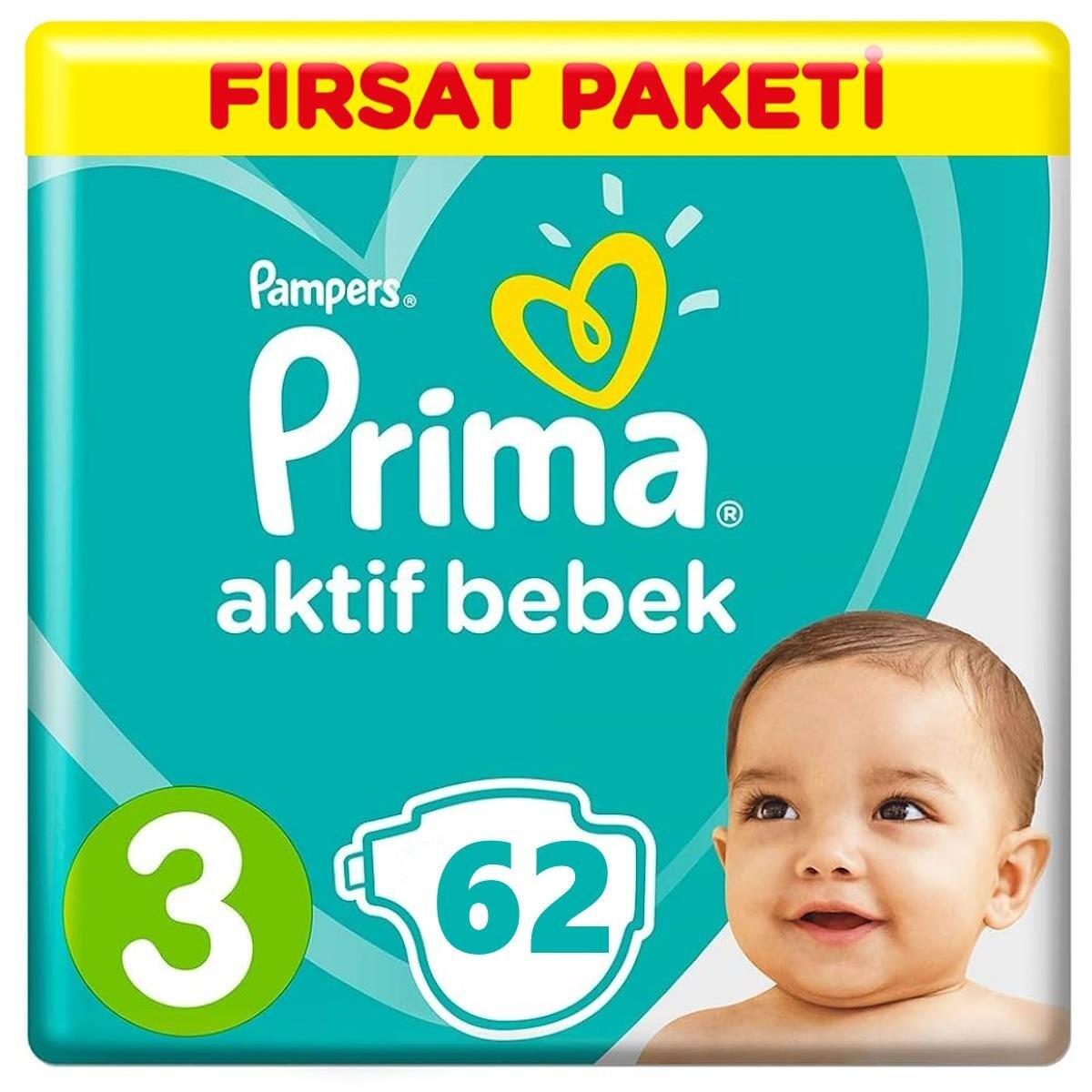 Prima Bez Aktif Bebek Fırsat Paketi 3 Beden 62Li