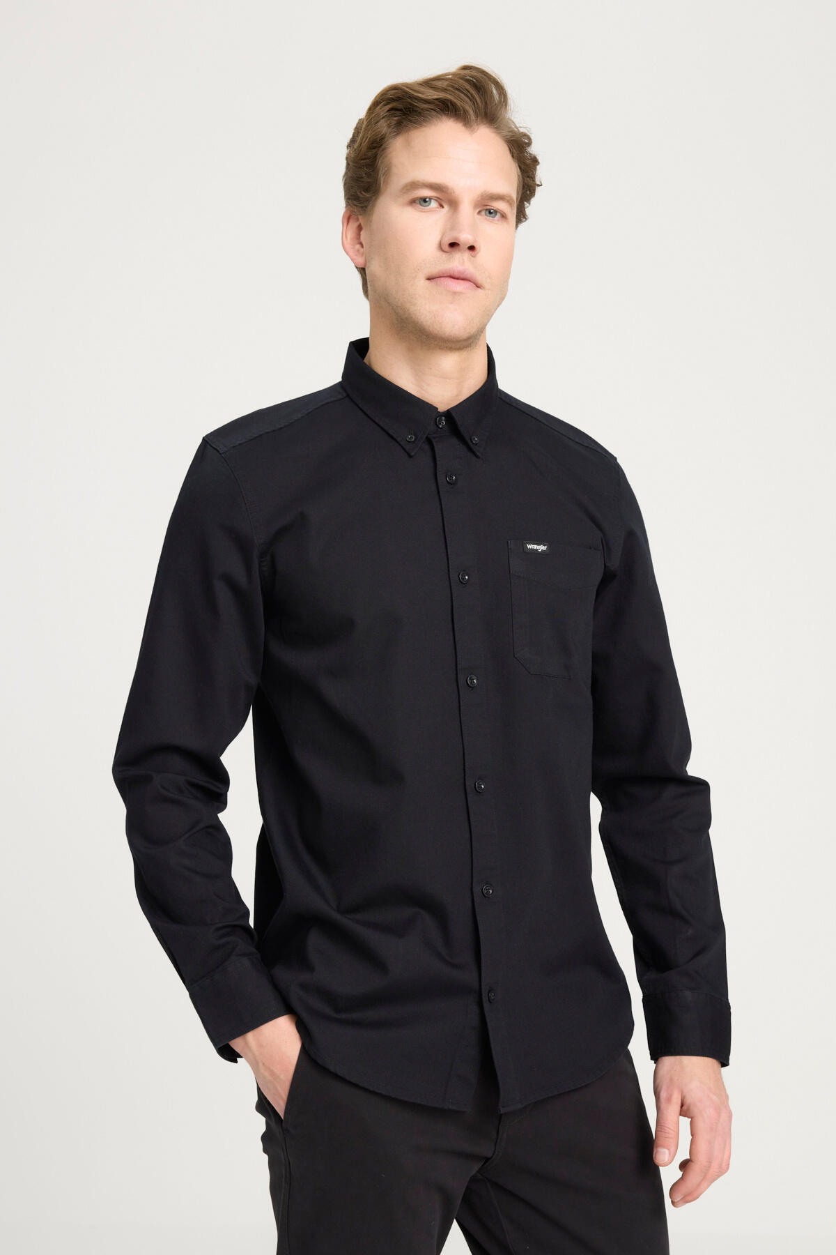 Wrangler Gömlek Uzun Kol W241464001 Siyah