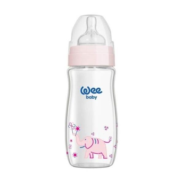 Wee Baby Biberon Geniş Ağızlı Isıya Day.Cam 280ML RB141