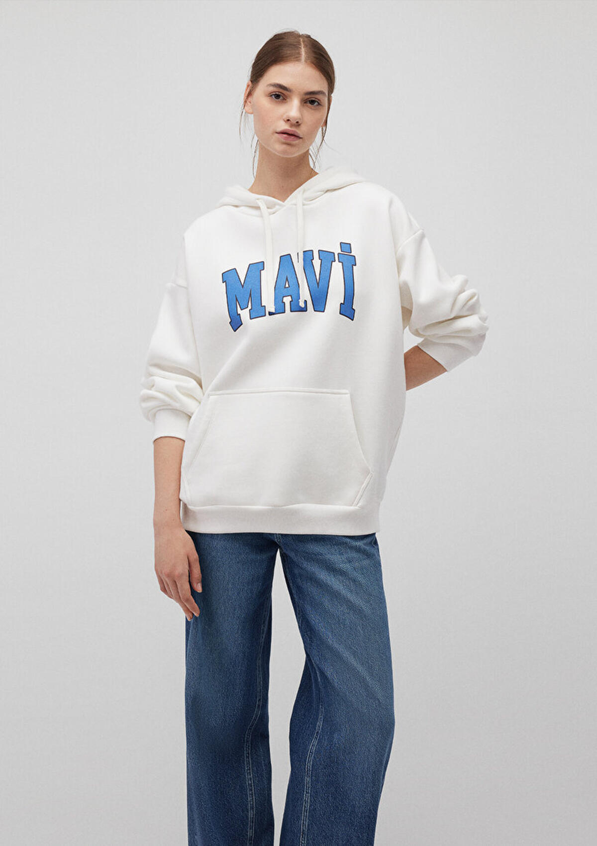 Mavi Sweatshirt M1600361-81964 Kırık Beyaz