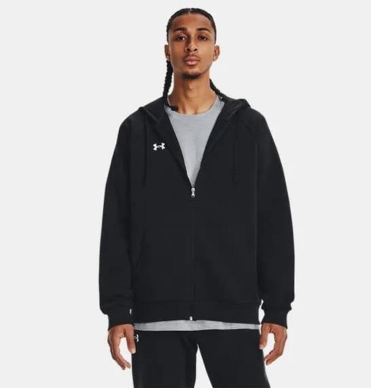 Under Armour Ua Rival Fleece Fz Hoodie 1379767-001 Siyah
