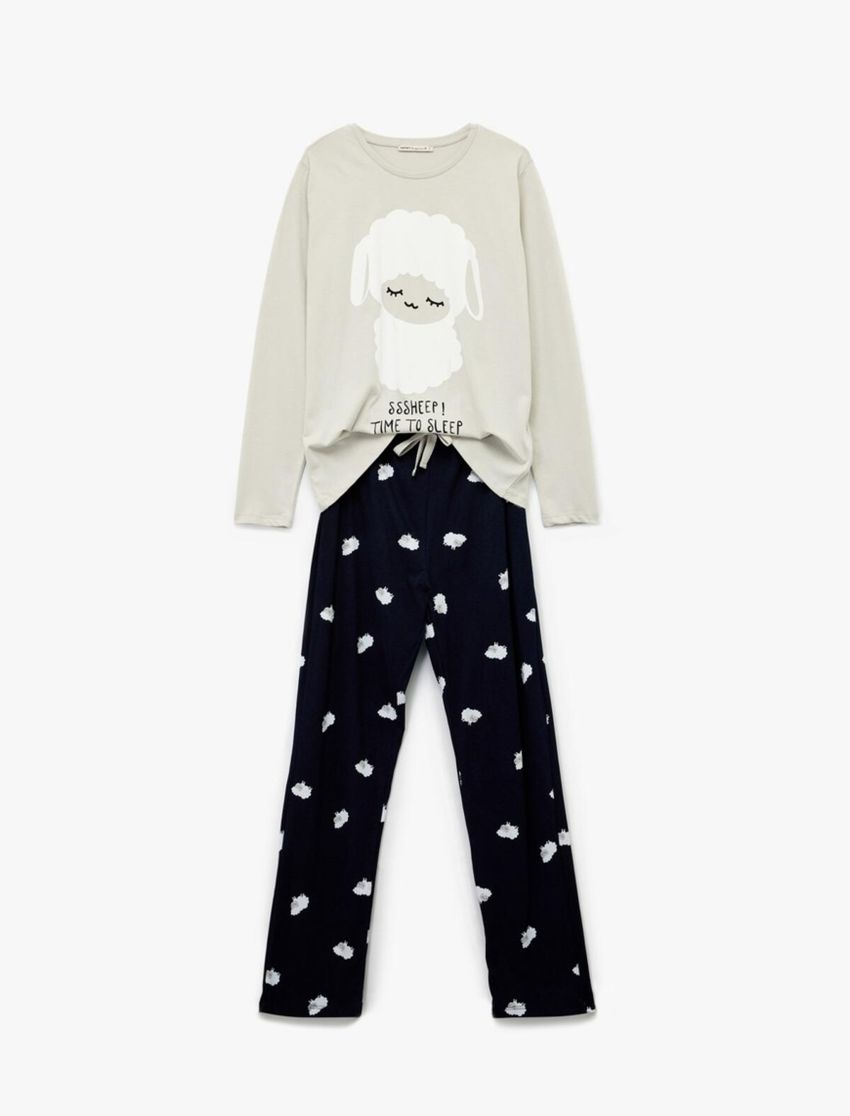 Koton Pijama Takımı 6WLK40096MK Gri