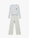 Koton Pijama Takımı 6WLK40155MK Ekru Desenli