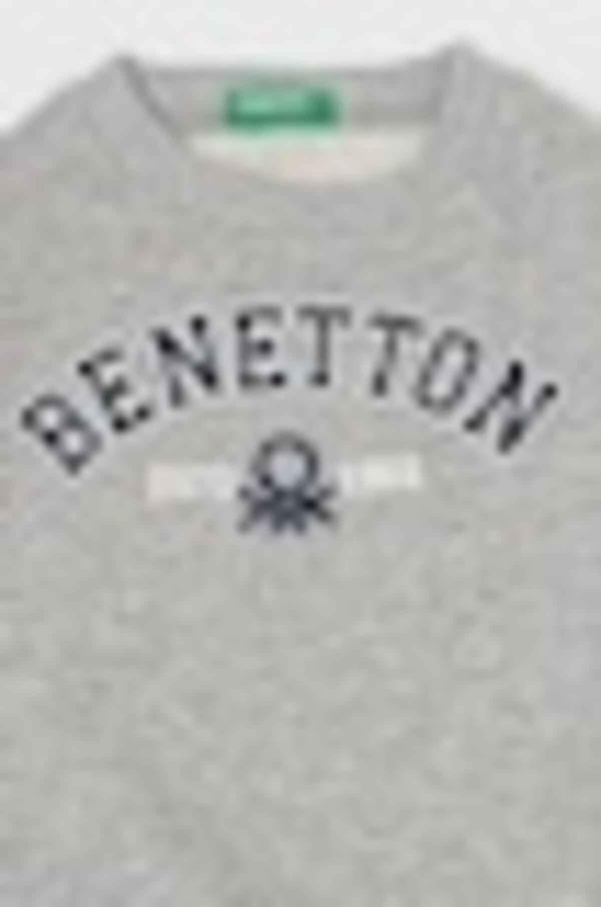 Benetton Sweatshirt Erkek Bebek 3J70G10F0 Gri Melanj