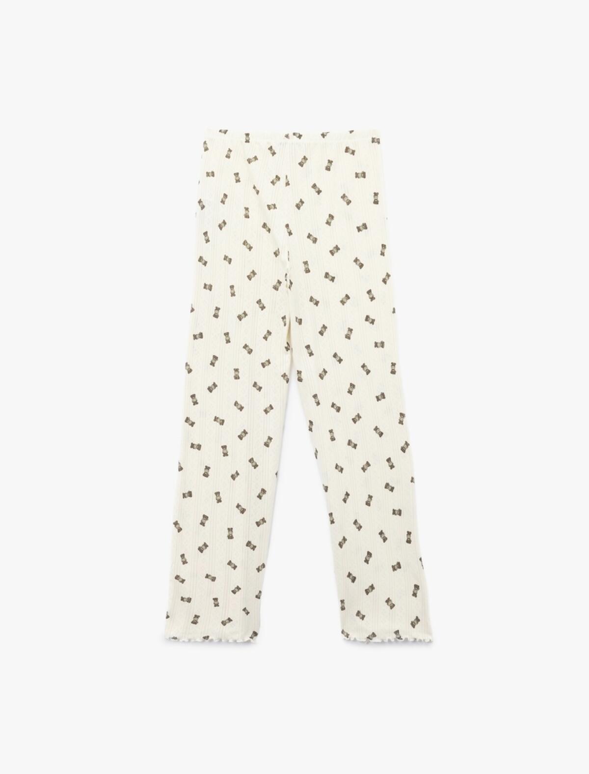 Koton Pijama Altı 6WLK40100MK Ekru Desenli
