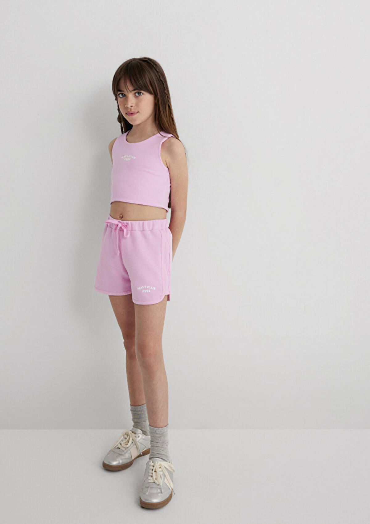 Mavi Şort Kız Çocuk M7410008-70973 Pembe
