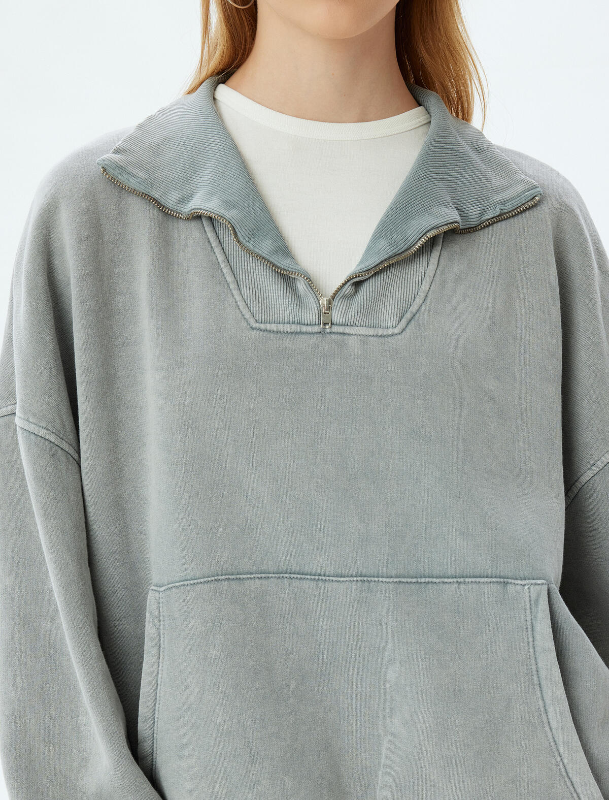 Koton Sweatshirt 5WAL10130IK Gri