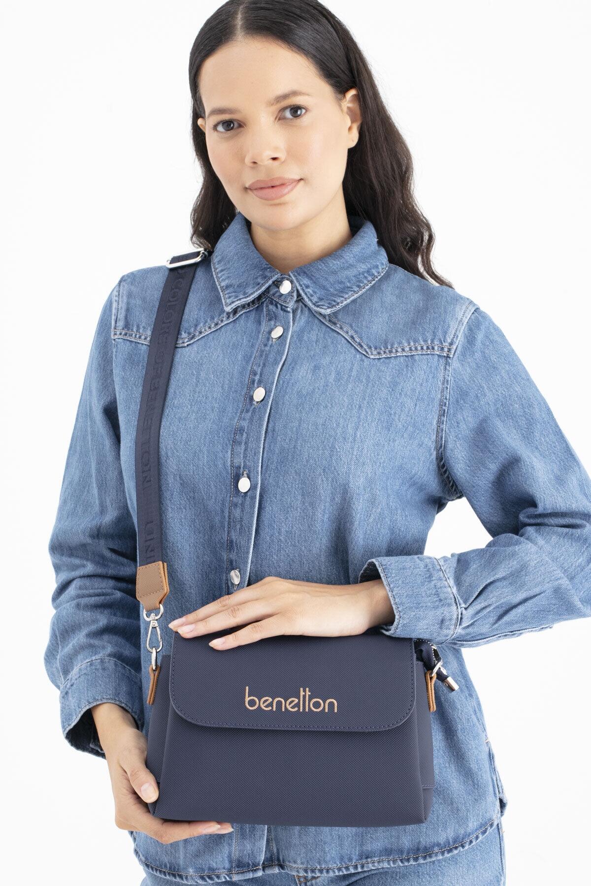 United Colors Of Benetton Kadın Kol Çantası BNT_1677 Lacivert-Camel
