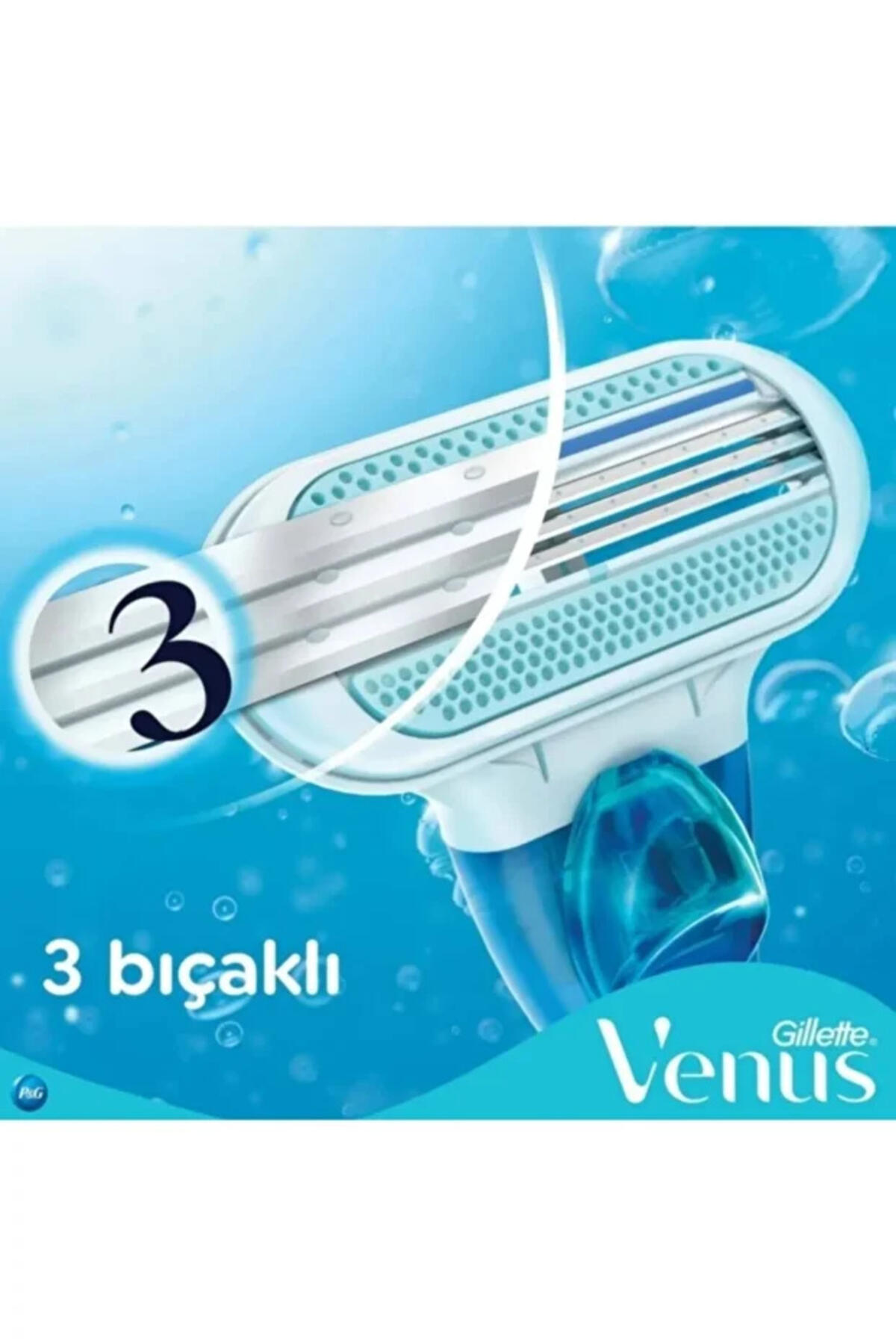 Gillette Traş Makinesi Venüs Smooth Mavi+2 Yedek