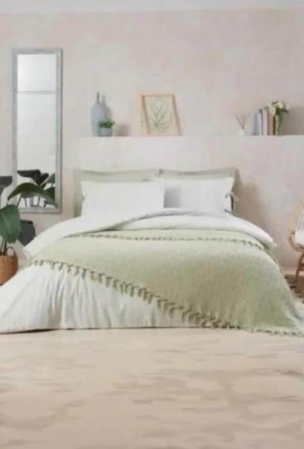 Özdilek Pikeli Nevresim Takımı Çift Kişilik Natural Yeşil