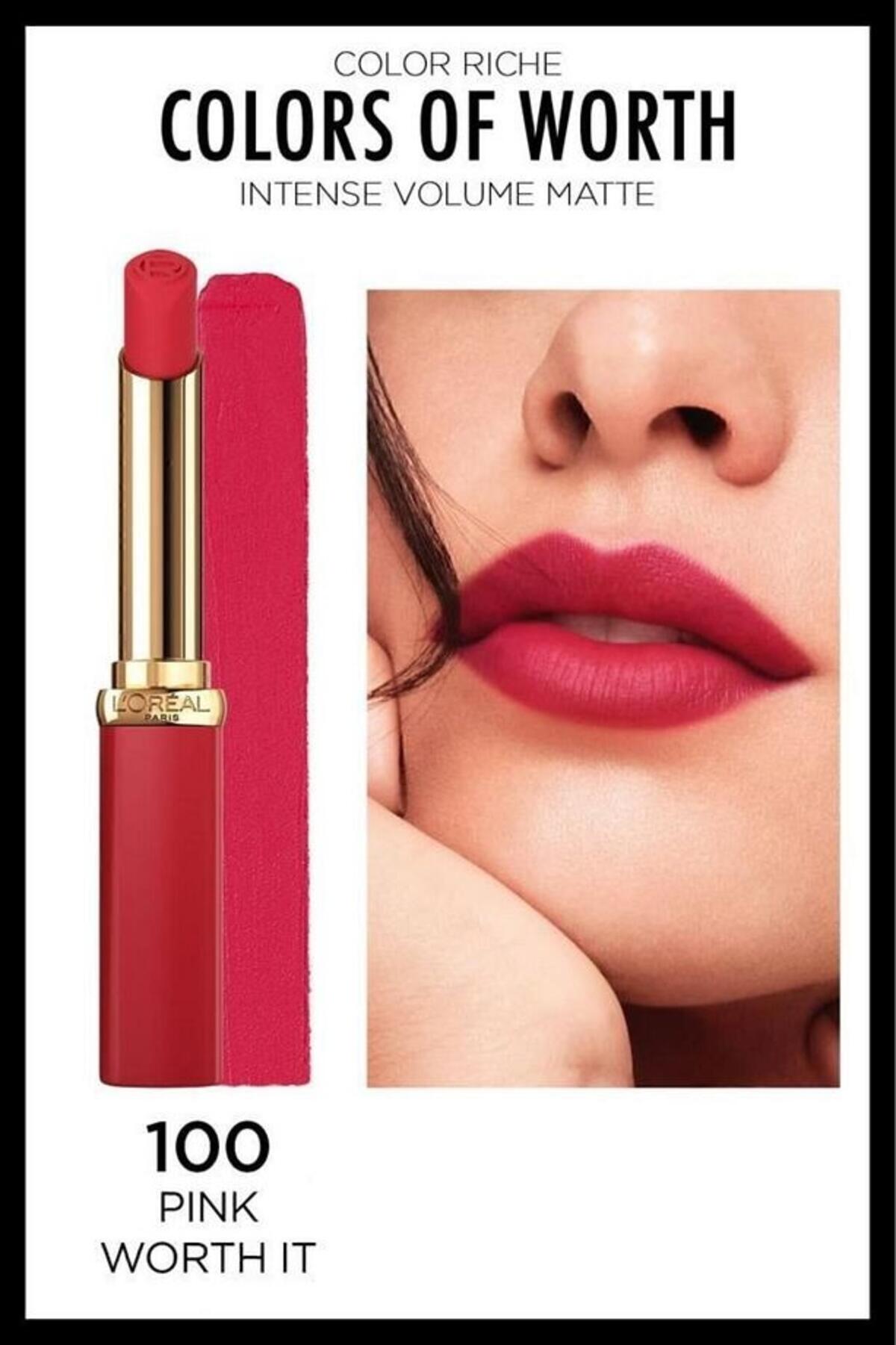 Loreal Paris Ruj Color Riche İntense Volume Mat No:100