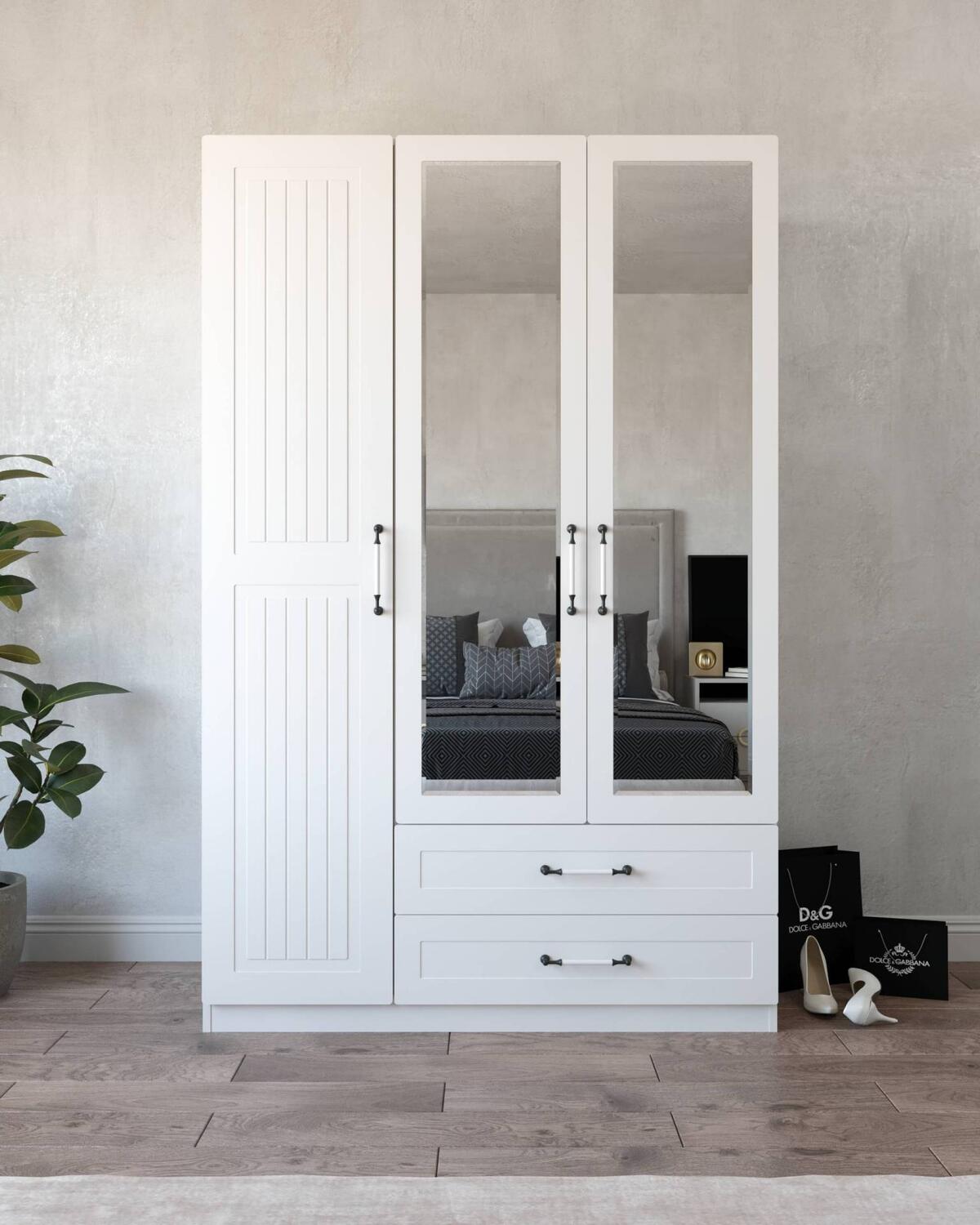 Chancolye Elbise Dolabı 3 Kapaklı Royal