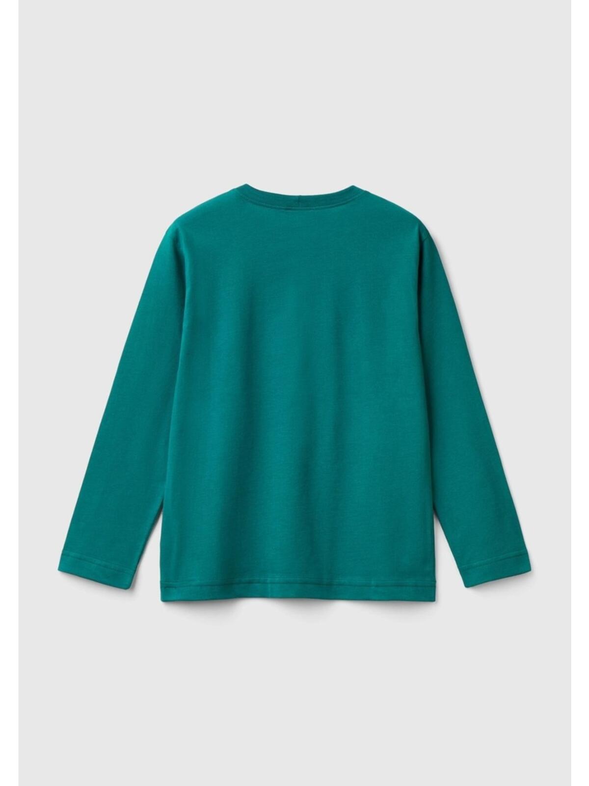 Benetton Uzun Tişört Erkek Çocuk 3096C10LF Yeşil