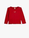 Koton Tişört Kız Bebek 5WMG10087AK Bordo
