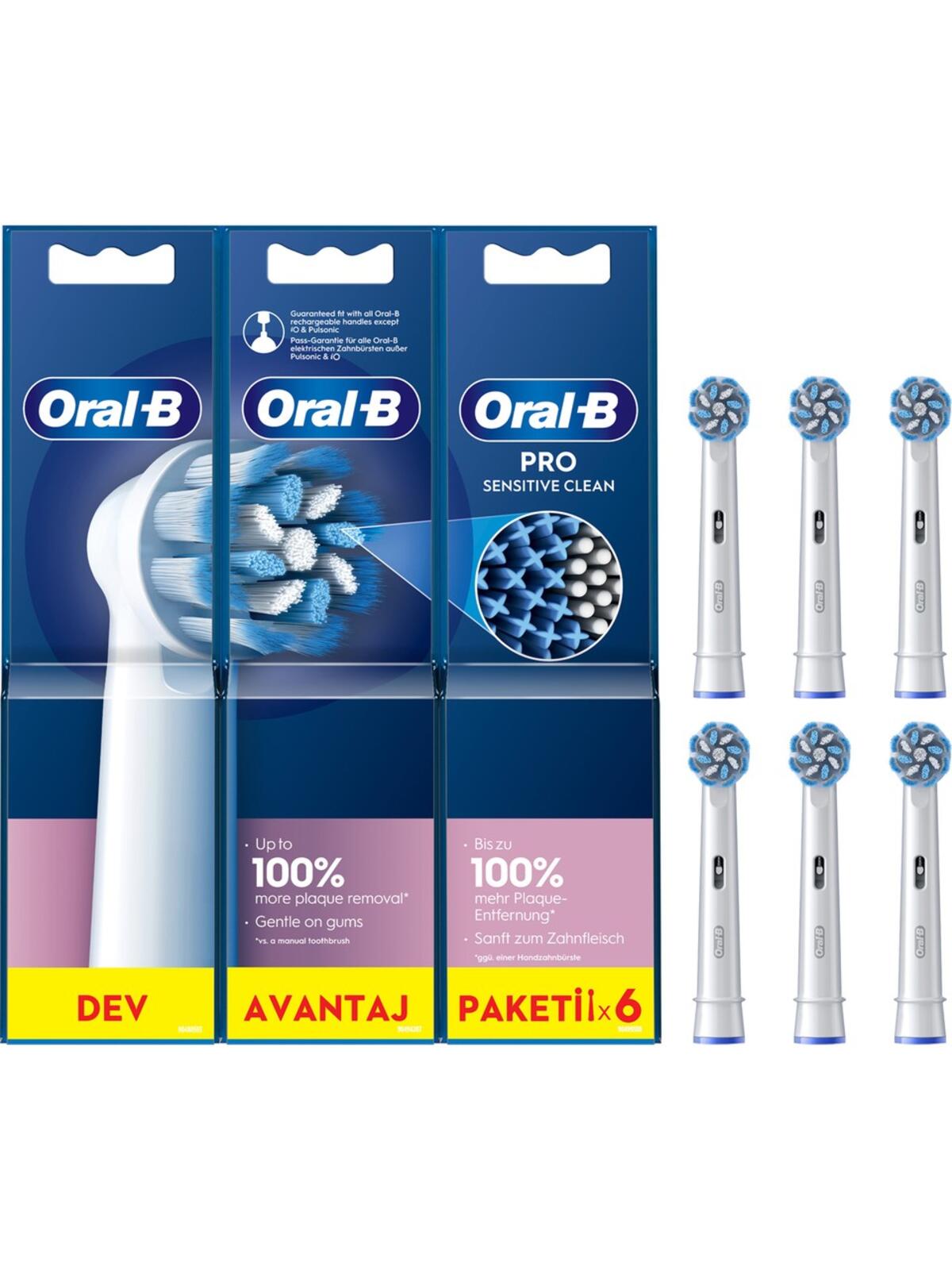 Oral-B Yedek Başlık 6Lı Sensitive Clean EB60X
