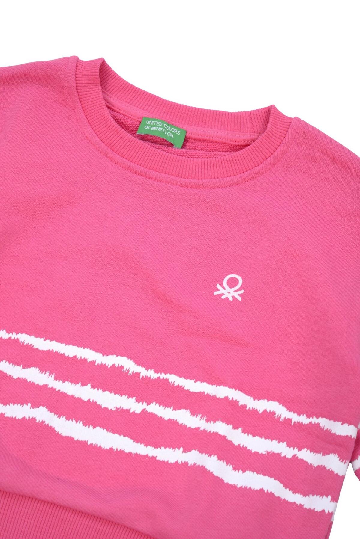 Benetton Sweatshirt Kız Çocuk BNT-G21572 72821 Pembe